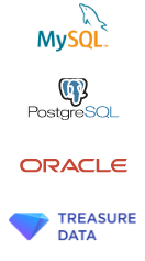 MySQL PostgreSQL ORACLE tresuredata