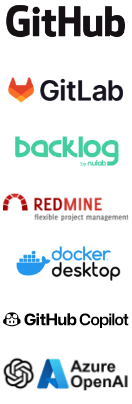 GitHub GitLab Backlog REDMINE docker desktop GitHub Copilot Azure OpenAI